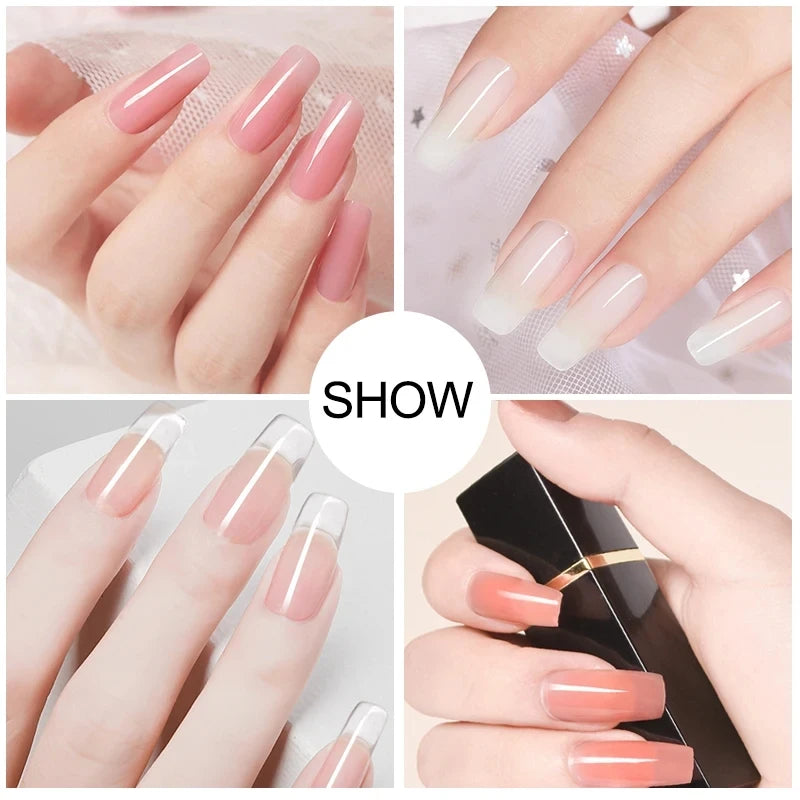Poly Gel Extension Tool Set Professional Gel Nail Polish Kit With UV LED Nail Lamp Dryer And Electric Nail Drill Machine