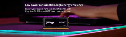 Kingston FURY Impact DDR5 Memory Laptop RAM 8GB 16GB 32GB Non-ECC SODIMM Memoria 4800MHz 5200MHz 5600MHz Computer Notebook RAM