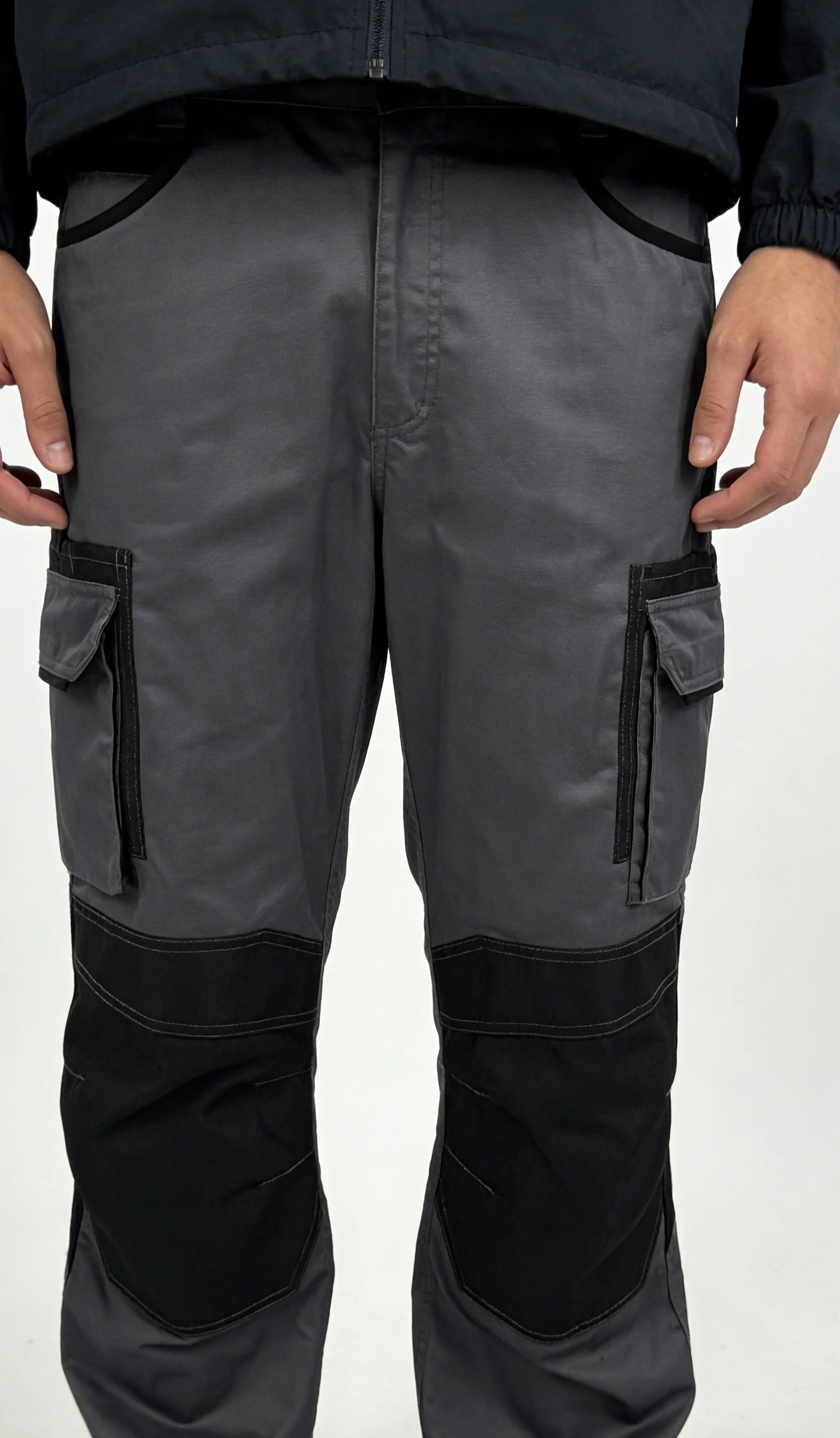 Men's Heavy Duty Work Pants, Non-Stretch Work Trousers with Multi-Function Pockets, Structured Fit, Ideal for Construction