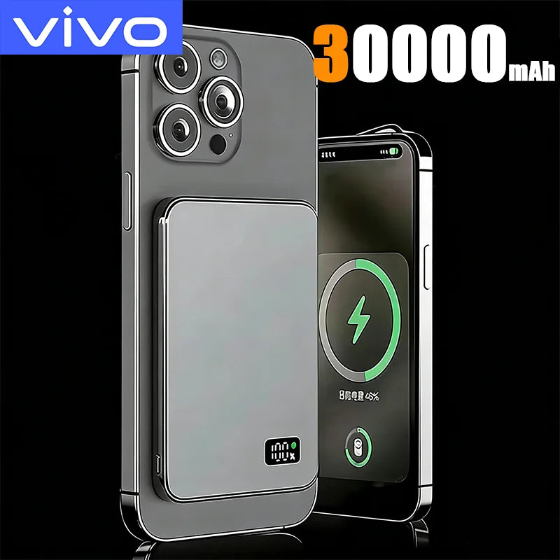 VIVO 50000mAh Thin Magnetic Wireless Power Bank 22.5W Fast Charging Portable External  Battery for Magsafe For iPhone Samsung