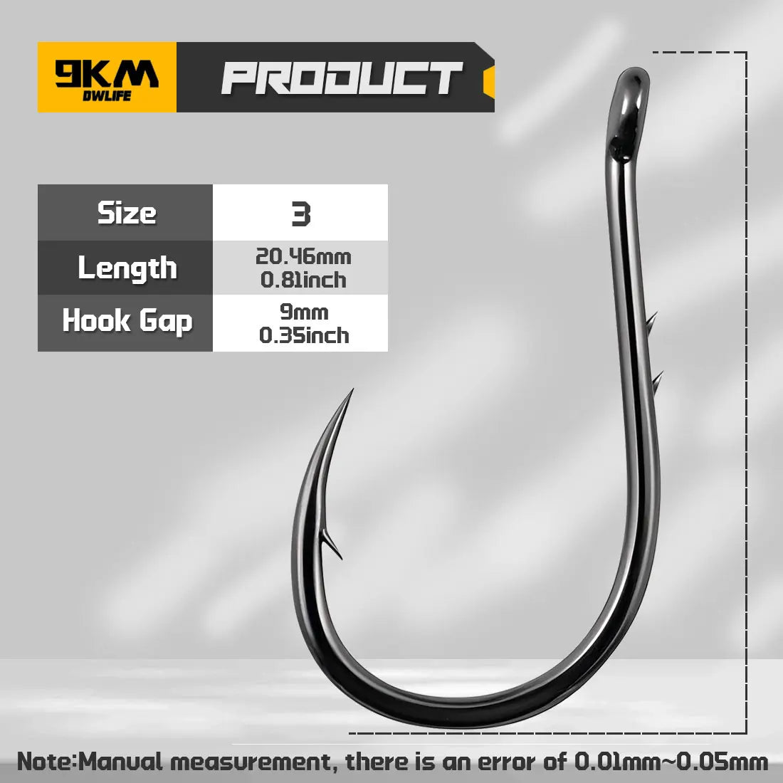 9KM Fishing Hooks Keeper, Baitholder Hook, 50~200Pcs Fishing Circle Hook High Carbon Steel for Freshwater & Saltwater