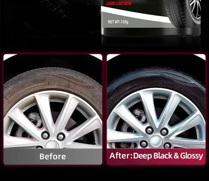 150g Tire Shine & Retread Wax - Durable Anti-Aging Gloss Enhancer for Car Tires, Blackening Care Agent