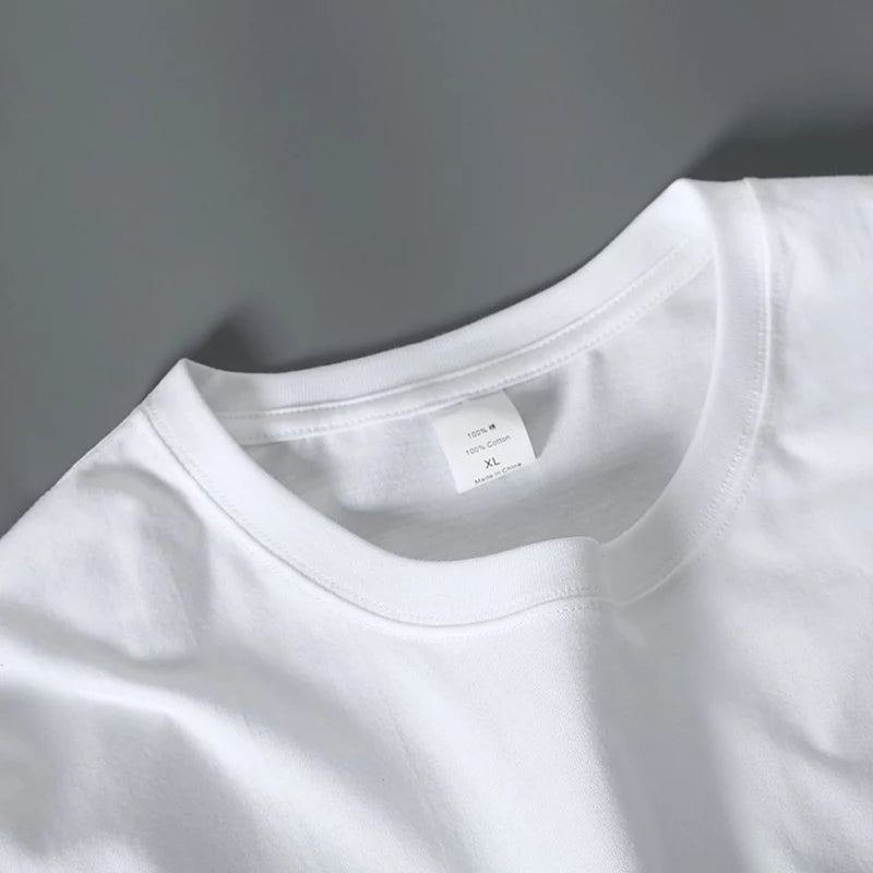 MRMT 2026 Brand New Man's 220g Pure Cotton T Shirt Men Man Solid Color Short Sleeved Combed Cotton Round Neck Thickening