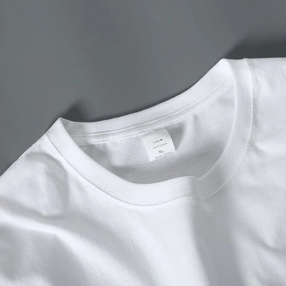 MRMT 2026 Brand New Man's 220g Pure Cotton T Shirt Men Man Solid Color Short Sleeved Combed Cotton Round Neck Thickening
