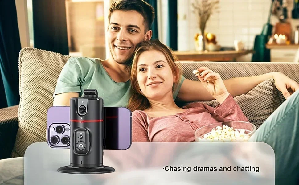 P02 360 ° Rotation Desktop Phone Stand Automatic Face Tracking for iPhone 16 15 Samsung S23 Xiaomi Handheld Gimbal Selfie Stick