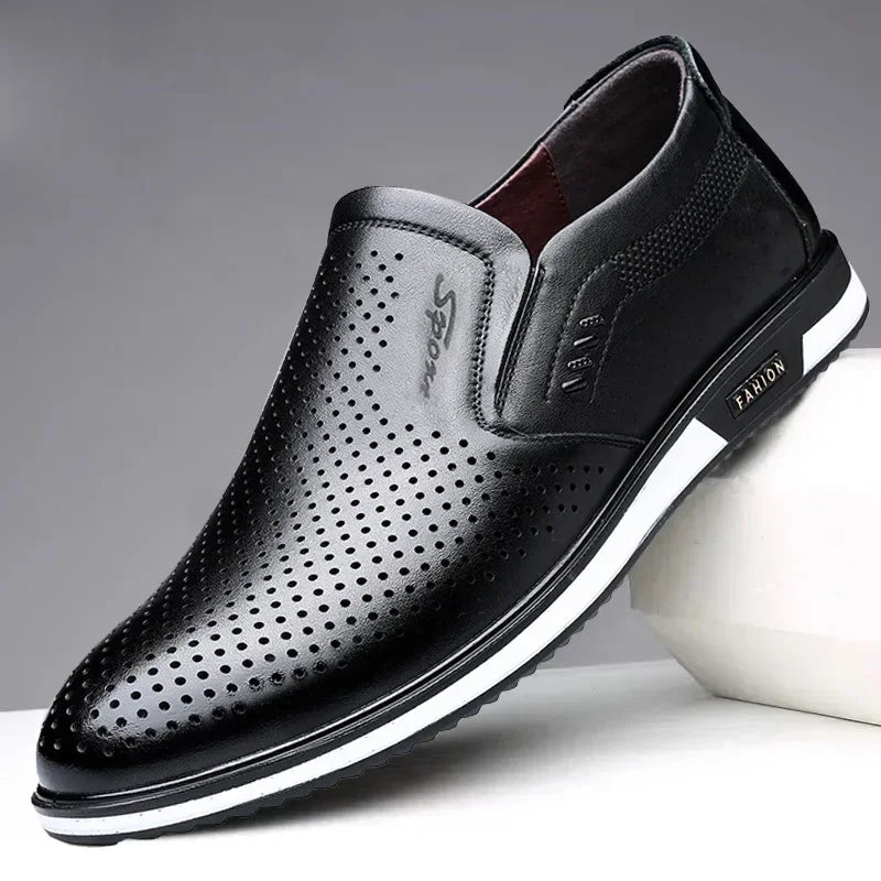 Lädermokasiner Herr – Eleganta Loafers för Körning och Formella Tillfällen
