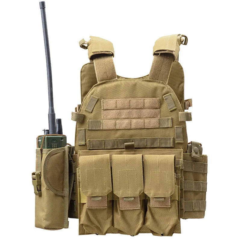 6094 utrustningsväst för airsoft med MOLLE-fästen