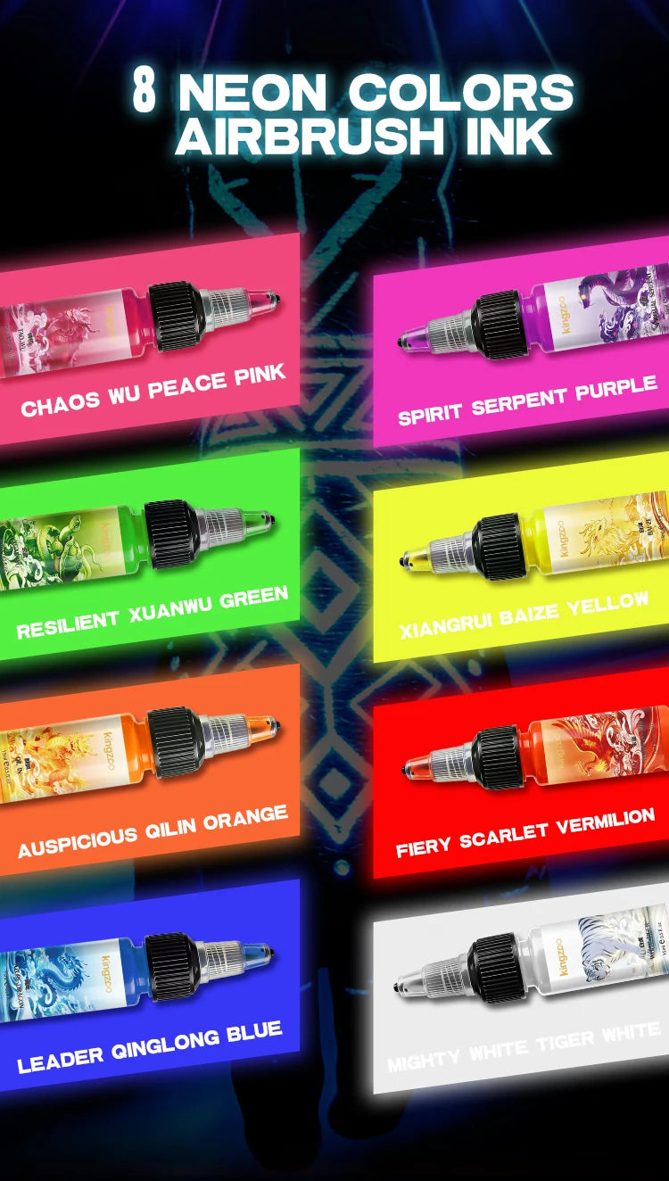 UV Airbrush Tattoo Ink 15ml Fluorescent Body Paint for Festival Waterproof Temporary Tattoo Last 3–7 Days Skin Safe Easy Removal