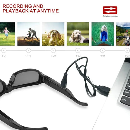 HD 1080P Mini Glasses Camera Portable Video Recorder Wearable Sunglasses Camera Outdoor Sports DV DVR Surveillance Camcorder