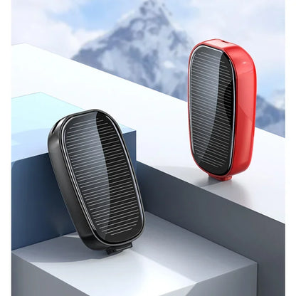Lenovo 1200mAh Solar Mini Power Bank Key Ring Portable Charger Compact Outdoor Camping External Battery Emergent Phone Powerbank