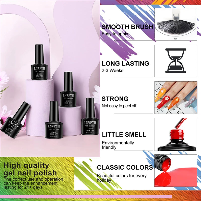 Poly Gel Extension Tool Set Professional Gel Nail Polish Kit With UV LED Nail Lamp Dryer And Electric Nail Drill Machine