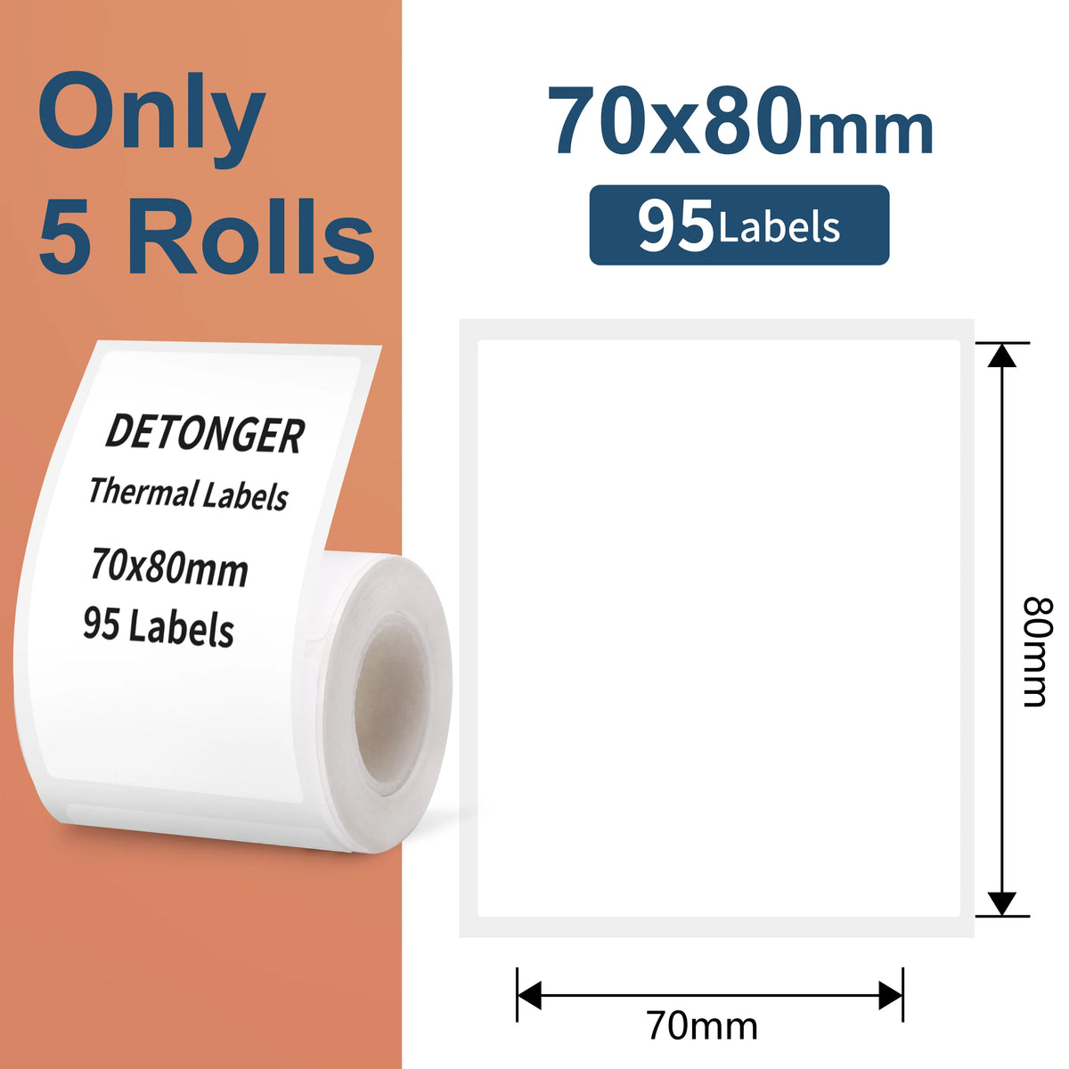 DETONGER DP30S Portabel Termisk Skrivare – 28–80mm Bluetooth OLED IP54 1500mAh Streckkod Etikett Android iOS 2026