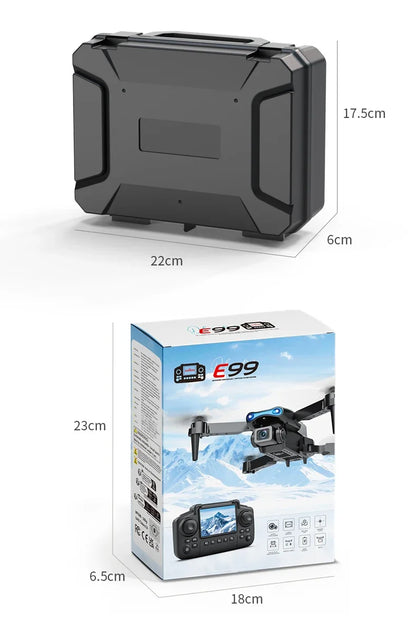 E99 Pro Drone with 8K HD Camera Remote Control Quadcopter Four Axis Aircraft Altitude Hold GPS Flying Toy for Aerial Photography