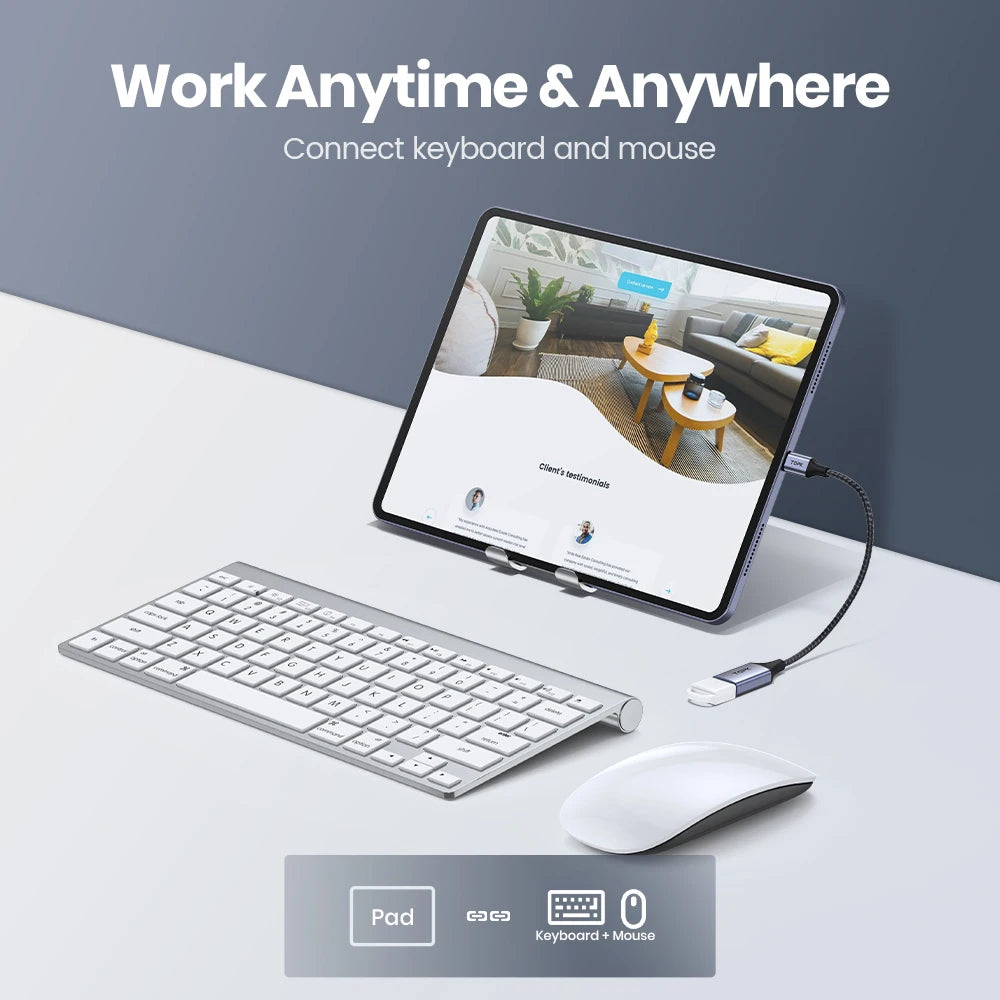 TOPK USB-C till USB-A OTG-adapter – dataöverföring och laddning