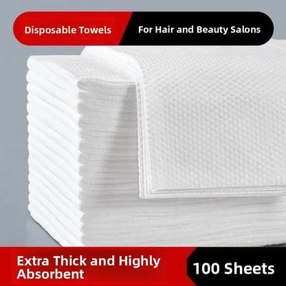 Thickened Large Size Disposable Towel for Face Washing Beauty Salon Foot Bath Towel Soft Absorbent Single Layer Plant Fiber