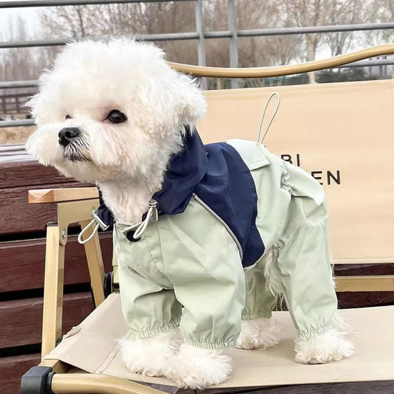 Autumn Winter Waterproof Dog Clothes Outdoor Windproof Dog Raincoat Warm Pet Clothes for Small Medium Dogs Comfy Puppy Clothes