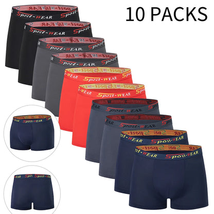 Herr Boxershorts 5/10-pack Svart Guldtryck – Bekäma Plus Size Sport & Strand, S–XXXL