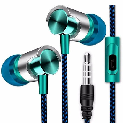 9D Stereo Wired Headset Bass With Mic Earphone In-Ear Headphones 3.5mm Wired Earphone Noise Canceling Headset For Huawei Xiaomi