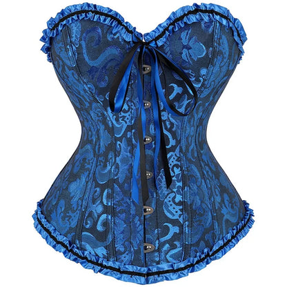 Sexig gotisk korsett shapewear dam steampunk snörning midjeträning