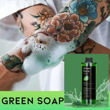 Tattoo Green Soap Kit - 250ML Green Soap with 250ML Aluminium Pressure Sprayer Bottle Tattoo Cleaning Tools  Tattoo Supplies