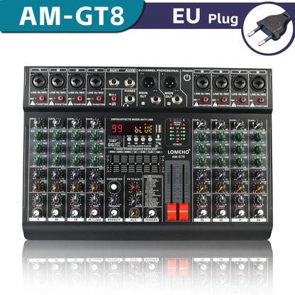 LOMEHO AM-GT8 8-kanals mixerbord med 99 DSP-effekter