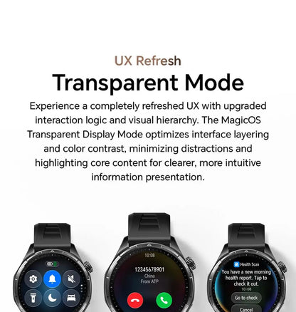 Honor Watch 6 new Smartwatch 1.46" AMOLED Up to 35 days battery life Over 120 training and health modes 5ATM waterproof, IP69 protection, Bluetooth 5.4