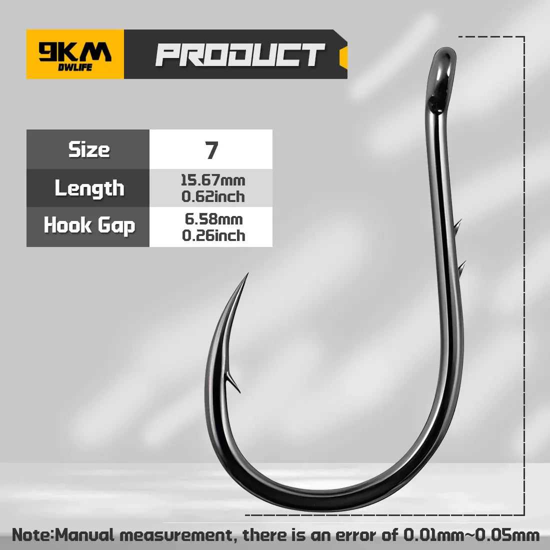 9KM Fishing Hooks Keeper, Baitholder Hook, 50~200Pcs Fishing Circle Hook High Carbon Steel for Freshwater & Saltwater