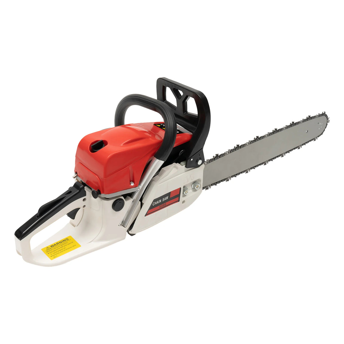 52cc 2.0kW 2-Stroke Gasoline Chainsaw, 20in/51cm Guide Bar for Wood Cutting Petrol Chain Saw, with Tool Bag Mixing Bottle & Bar Cover Model 5200 Gas Saw
