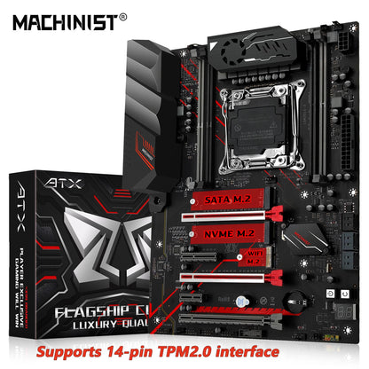 MACHINIST X99 MR9A PRO MAX Motherboard Support TPM2.0 LGA 2011-3 Intel Xeon E5 V3&V4 CPU DDR4 RAM Memory NVME/SATA USB3.0 ATX