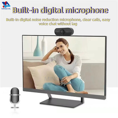 MINGCVIL Mini 1080P HD Webcam Built-in Microphone USB Interface Computer WebCamera For Laptop PC Video Call Online Meeting Class