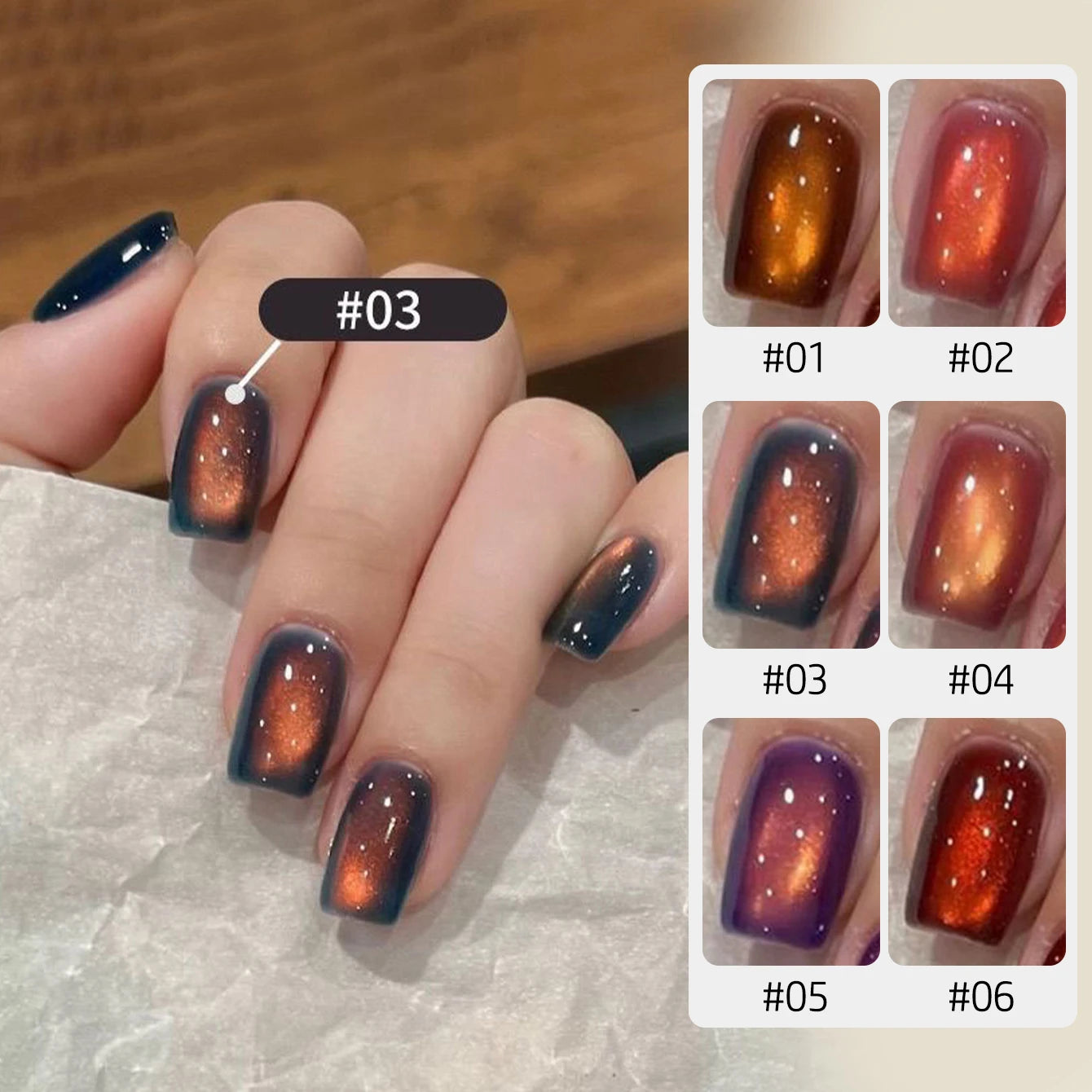 MIANEL Orion Nebula Cat Eye Gel Nail Polish Sparkling Crystal Shimmer Blue Purple Gold 2026 Spring/Summer Unique Special
