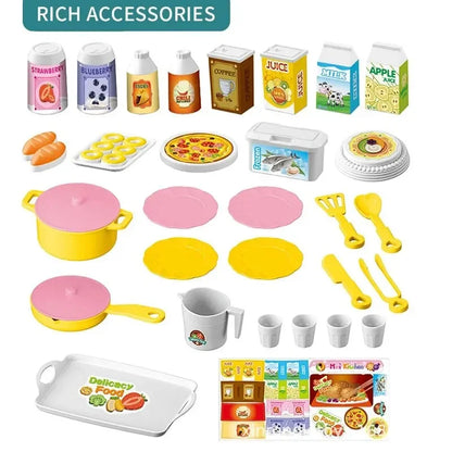 Mini köksbänk lekset DIY simulerad mat servis lekstuga rollspel