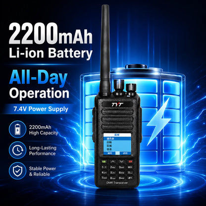 TYT MD-UV390 Dual Band DMR Two Way Radio VHF UHF Digital Analog Handheld Walkie Talkie GPS IP67 3000 Channels