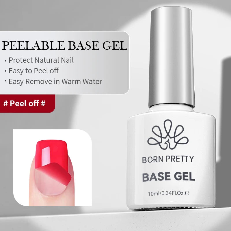 BORN PRETTY 1/2/4Pcs Base Gel Top Coat Clear Gel Nail Polish Kit Soak Off UV LED Functional Varnish Semi Permanent DIY Manicure