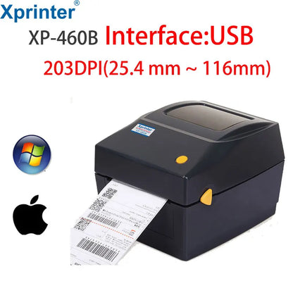 Xprinter Termisk Fraktskrivare 4" – XP-420B 460B 463B USB Bluetooth WiFi Ethernet – DHL FedEx UPS Streckkod 203dpi CE 2026