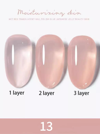 1-30pcs PSK Nude Pink Color Nail Art Ice Transparent Bare Color Nail Enamel 2026 New Net Red Popular White Gel Nail Polish