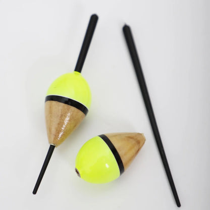 FREE FISHER 10pcs/Lot Lighted Fishing Floats,8cm Bobbers,Collection Cork Buoy Paulownia Wood Floats Plastic Stick Buoyancy 2g