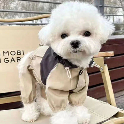 Autumn Winter Waterproof Dog Clothes Outdoor Windproof Dog Raincoat Warm Pet Clothes for Small Medium Dogs Comfy Puppy Clothes