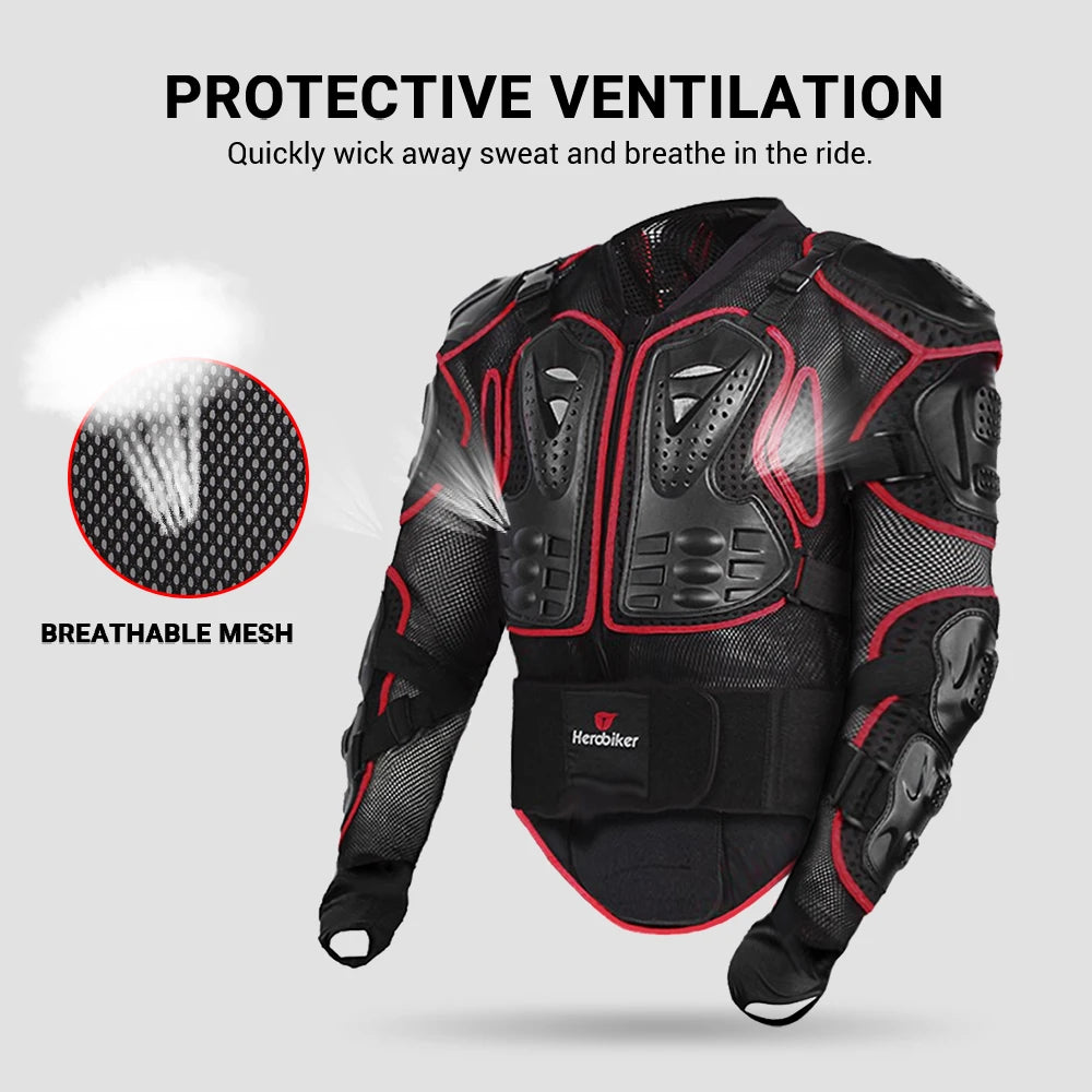Motorcycle Armor Anti-Fall Wear-Resistant Motorbike Body Armor Jackets Motocross Riding Equipment Back Chest Protector S-5XL