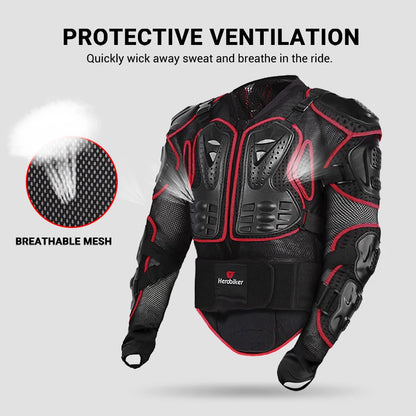 Motorcycle Armor Anti-Fall Wear-Resistant Motorbike Body Armor Jackets Motocross Riding Equipment Back Chest Protector S-5XL
