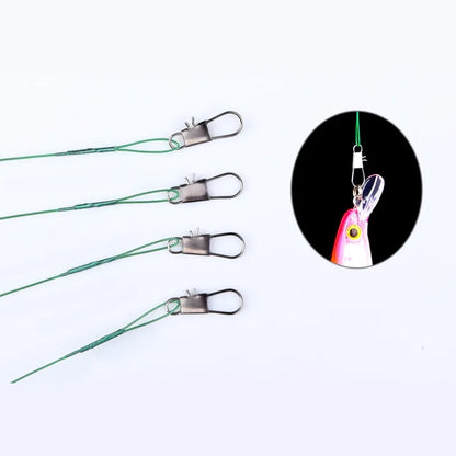 Lure Front Wire Anti Bite Fishing Line Steel Leader With Swivel Accessory Lead Core Offshore Angling Sea Snap Fishhook Tool