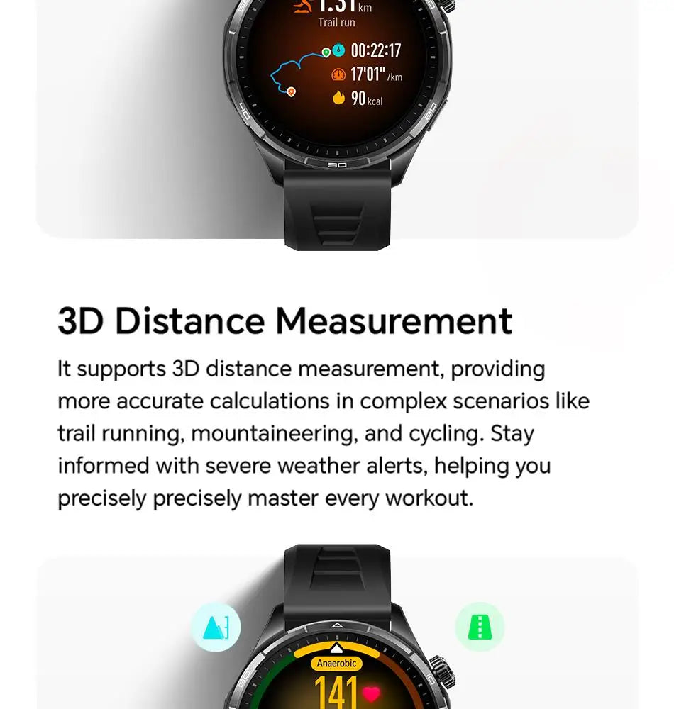 Honor Watch 6 new Smartwatch 1.46" AMOLED Up to 35 days battery life Over 120 training and health modes 5ATM waterproof, IP69 protection, Bluetooth 5.4