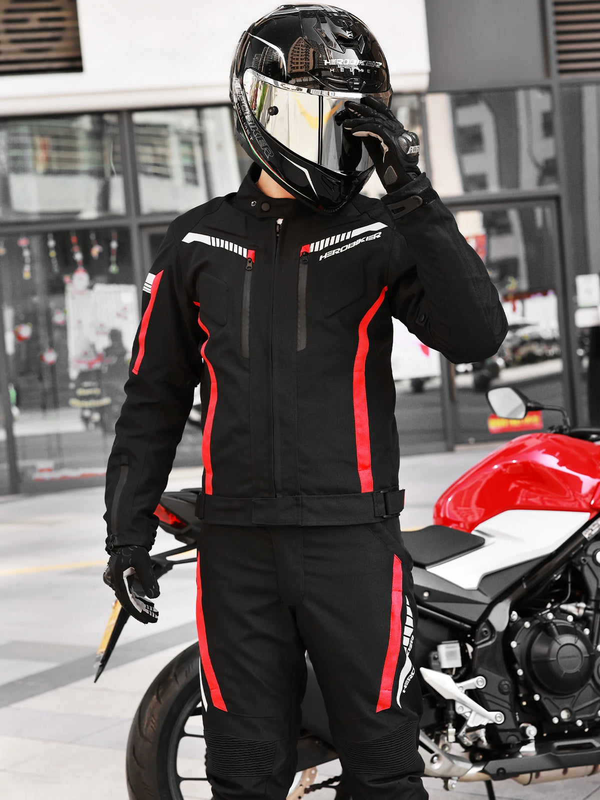 Men's Motorcycle Jackets Anti-fall Wear-resistant Motorbike Jacket With 5pcs Protector Motocross Racing Clothing Protection