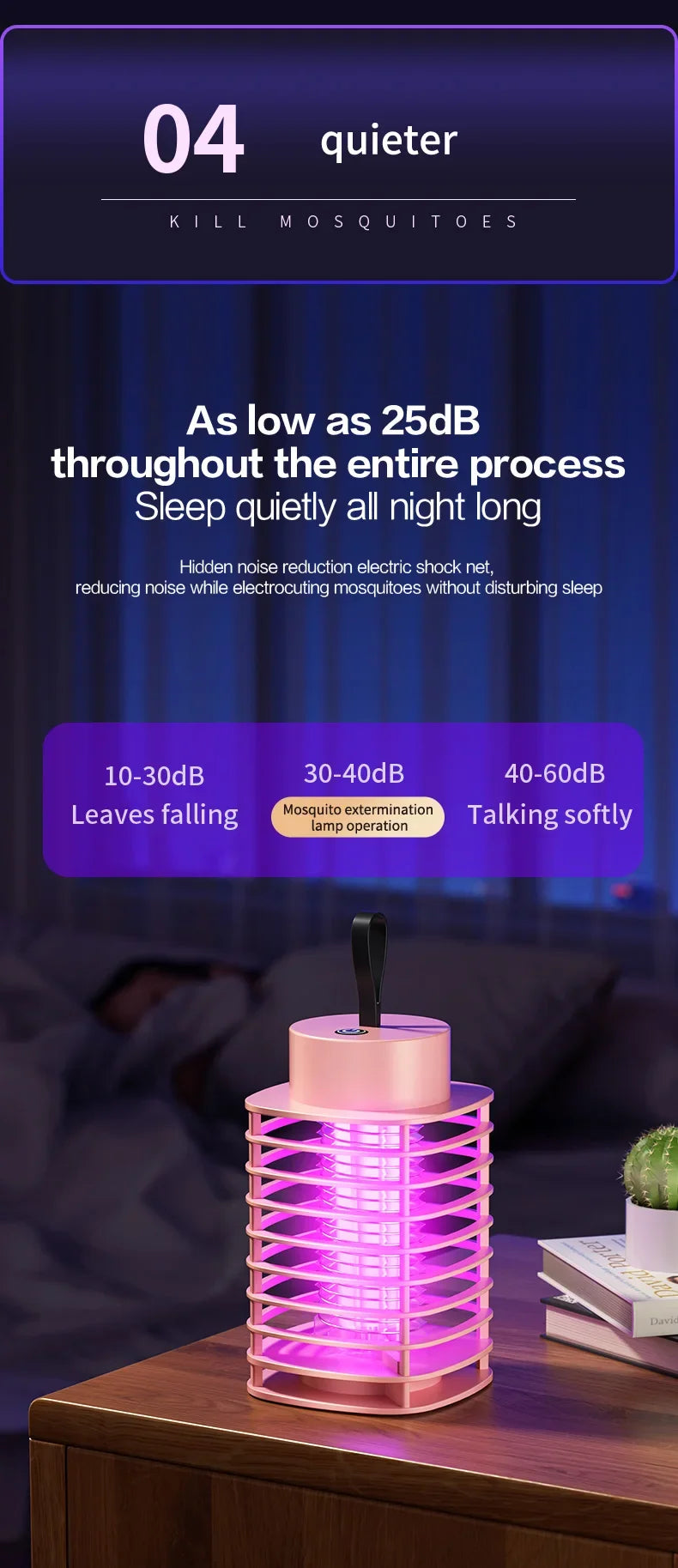 Mosquito Killer Lamp LED Bug Zappers Indoor Mosquito Zappers Fly Zappers Light Trap for Home Kitchen Backyard Garden Camping Pat