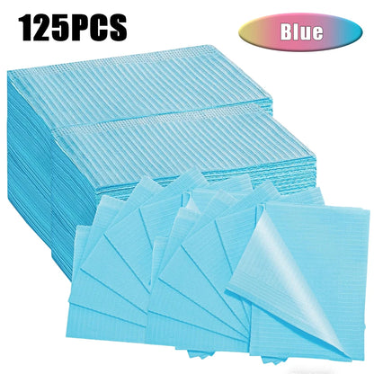 5-125pcs Disposable Waterproof Tattoo Bibs 10 Colors Tattoo Clean Wipes Pad Table Covers Patient Dental Napkins Accessories