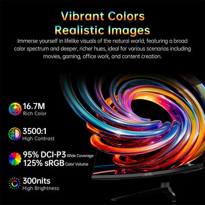 KTC H32S17 Kurvig Gaming Monitor 32" – HVA 1500R 2K QHD 180Hz 1ms HDR10 FreeSync G-Sync 99% sRGB VESA EU-lager