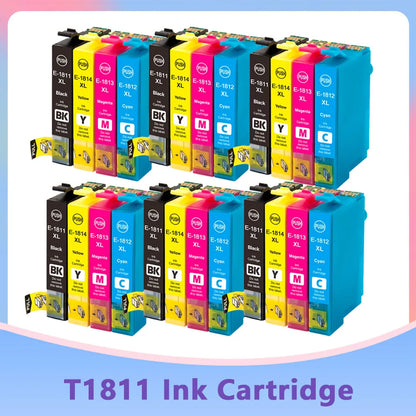 Bläckpatroner 18XL T1811 till Epson Expression Home XP – svart, cyan, magenta och gul