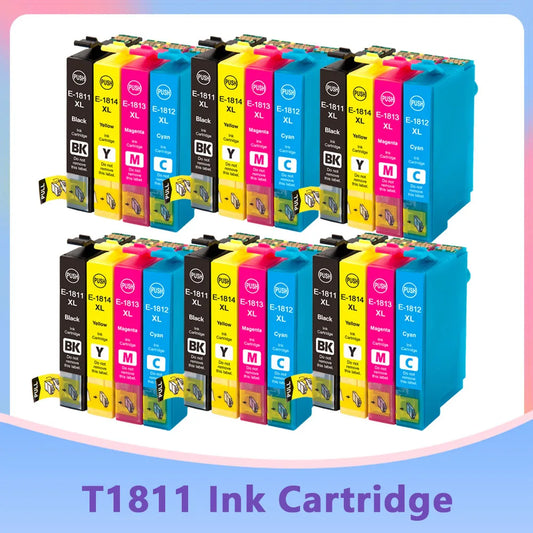 Bläckpatroner 18XL T1811 till Epson Expression Home XP – svart, cyan, magenta och gul