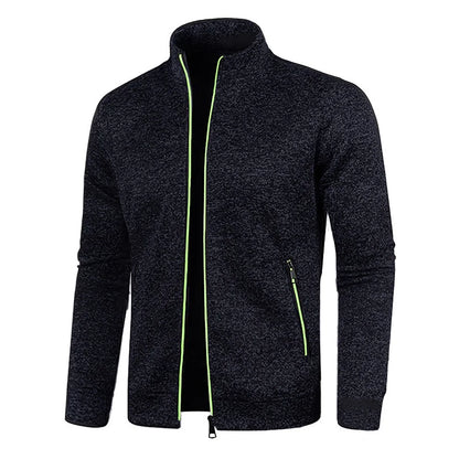 Herrhoodie med Dragkedja – Sportig Cardiganjacka för Höst & Vardag, S–3XL
