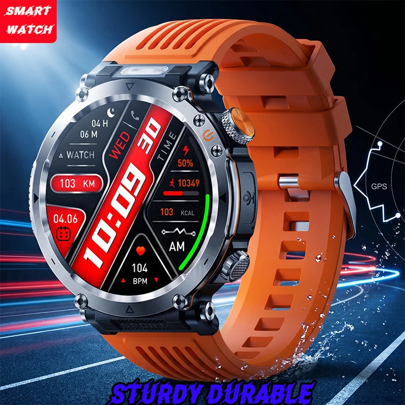 HT30 Smart Watch 2026 New Fashion Luxury 5ATM Waterproof GPS Compass AMOLED Display 366x366 Outdoor Sport Heart Rate Monitor IP6